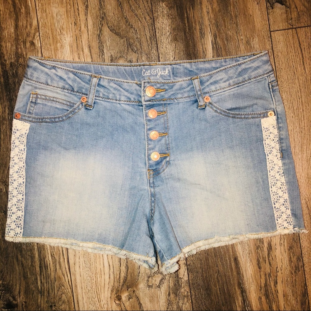 Cat & Jack Embroidered Denim Shorts